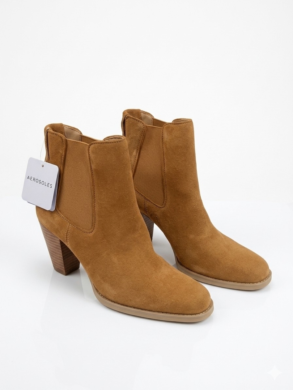 Aerosoles Tan Suede Chelsea Boho  Ankle Boots Size 8.5,  - NWOB